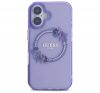 Guess IML Flowers Wreath iPhone 16 MagSafe kemény hátlap tok, lila GUHMP16SHFWFCU