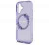 Guess IML Flowers Wreath iPhone 16 MagSafe kemény hátlap tok, lila GUHMP16SHFWFCU