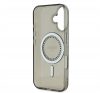 Guess IML Rhinestones MagSafe iPhone 16 kemény hátlap tok, fekete GUHMP16SPFTDTEK