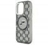 Karl Lagerfeld IML Monogram Karl&Choupette Head iPhone 16 Pro Max MagSafe hátlap tok, fekete KLHMP16XHMCKMHK