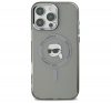 Karl Lagerfeld IML Metal Karl Head iPhone 16 Pro Max MagSafe kemény hátlap tok, fekete KLHMP16XHLSKIK