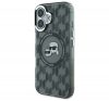 Karl Lagerfeld IML Monogram Karl&Choupette Head iPhone 16 hátlap tok, fekete KLHMP16SHMCKMHK