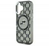 Karl Lagerfeld IML Monogram Karl&Choupette Head iPhone 16 hátlap tok, fekete KLHMP16SHMCKMHK