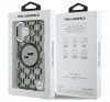 Karl Lagerfeld IML Monogram Karl&Choupette Head iPhone 16 hátlap tok, fekete KLHMP16SHMCKMHK