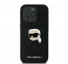 Karl Lagerfeld Monogram Karl Head Pin iPhone 16 Pro Max kemény hátlap tok, fekete KLHCP16XPGKLKIPK 