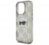 Karl Lagerfeld IML Karl Head Electroplated iPhone 16 Pro Max kemény hátlap tok, fekete KLHCP16XHKLPKHK