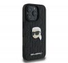 Karl Lagerfeld Monogram Karl Head Pin iPhone 16 Pro kemény hátlap tok, fekete KLHCP16LPGKLKIPK