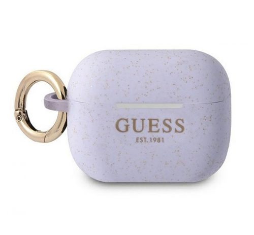 Guess Silicone Glitter Apple AirPods Pro tok, lila