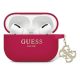 Guess Liquid Silicone Glitter Triangle Charm Apple AirPods Pro 2 2022 / 2023 magenta