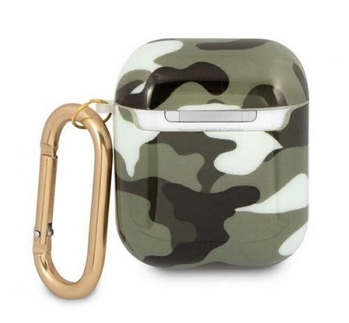 Guess Camo Collection Apple AirPods 1/2 tok, fehér-zöld