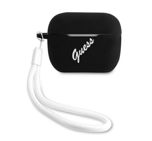 Guess Silicone Vintage Apple AirPods Pro tok, fekete-fehér