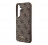 Guess 4G Metal Gold Logo Samsung Galaxy S24 hátlap tok, barna GUHCS24SG4GFBR