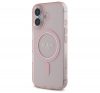 Guess IML Glitter Circle iPhone 16 MagSafe hátlap tok, rózsaszín GUHMP16SHFGEREP