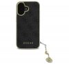 Guess 4G Charms Collection iPhone 16  hátlap tok, fekete GUHCP16SGF4GGR