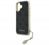 Guess 4G Charms Collection iPhone 16  hátlap tok, fekete GUHCP16SGF4GGR