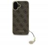 Guess 4G Charms Collection iPhone 16  hátlap tok, barna GUHCP16SGF4GBR