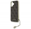 Guess 4G Charms Collection iPhone 16  hátlap tok, barna GUHCP16SGF4GBR