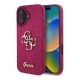 Guess Fixed Glitter Big 4G iPhone 16 hátlap tok, lila GUHCP16SHG4SGU