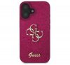 Guess Fixed Glitter Big 4G iPhone 16 hátlap tok, lila GUHCP16SHG4SGU