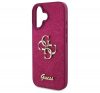 Guess Fixed Glitter Big 4G iPhone 16 hátlap tok, lila GUHCP16SHG4SGU