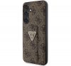 Guess Grip Stand 4G Triangle Strass Samsung Galaxy S24 hátlap tok, barna GUHCS24SPGS4TDW