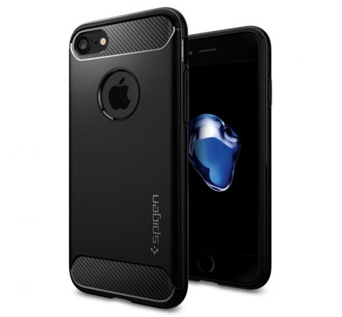 Spigen Rugged Armor Apple iPhone 8/7 Black tok, fekete