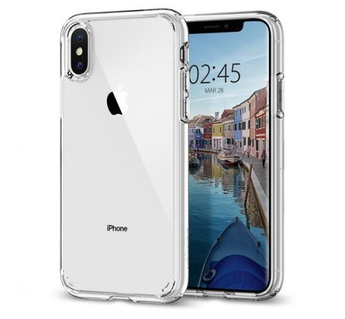 Spigen Ultra Hybrid Apple iPhone Xs tok, Crystal Clear, átlátszó