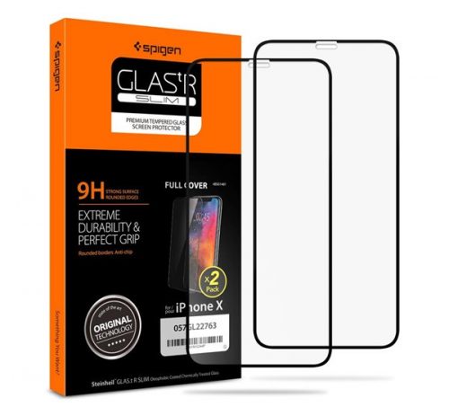 Spigen Glass FC Apple iPhone 11 Pro / Xs/X Tempered kijelzővédő fólia 2db