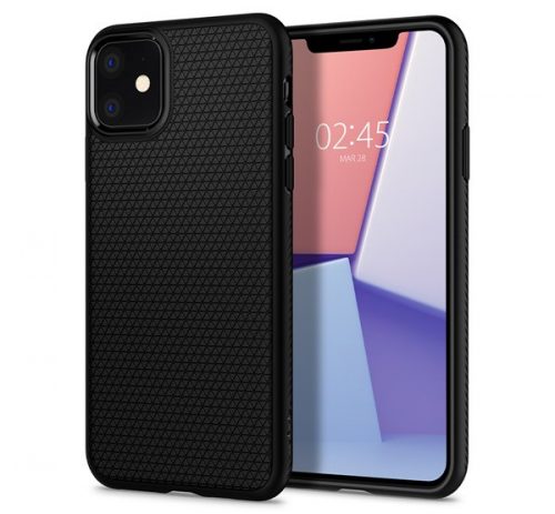 Spigen Liquid Air Apple iPhone 11 Matte Black tok, fekete