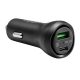 Spigen Essential F31QC Quick Charge 3.0 autós szivargyújtó töltő adapter, USB + Type-C, 48W, fekete