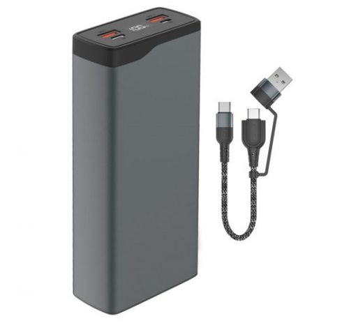 4smarts VoltHub Pro külső akkumulátor, 22,5W, QC, PD, 26800mAh, gunmetal