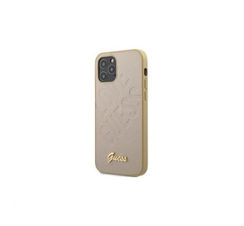 Guess Iridescent Love Apple iPhone 12/12 Pro hátlap tok, arany