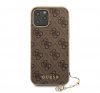 Guess 4G Charms Apple iPhone 12 Pro Max hátlap tok, barna