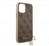 Guess 4G Charms Apple iPhone 12 Pro Max hátlap tok, barna