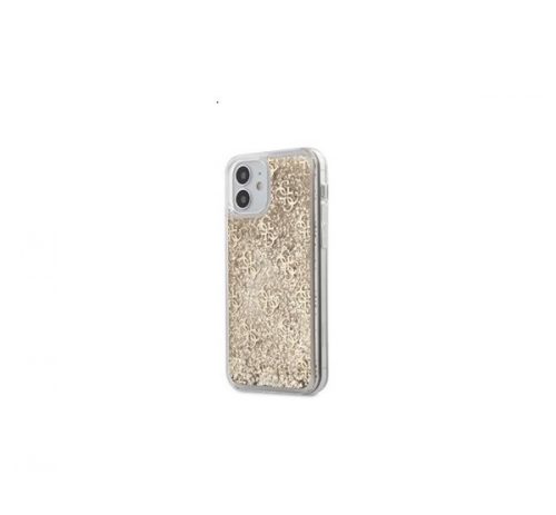 Guess 4G Liquid Glitter Apple iPhone 12 mini hátlap tok, arany