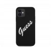 Guess Silicone Vintage Script Apple iPhone 12 mini hátlap tok, fekete