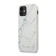 Guess PC/TPU Marble Apple iPhone 12 mini hátlap tok, fehér