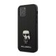 Karl Lagerfeld Saffiano Iconic Cover szilikon tok Apple iPhone 12 Pro Max, fekete