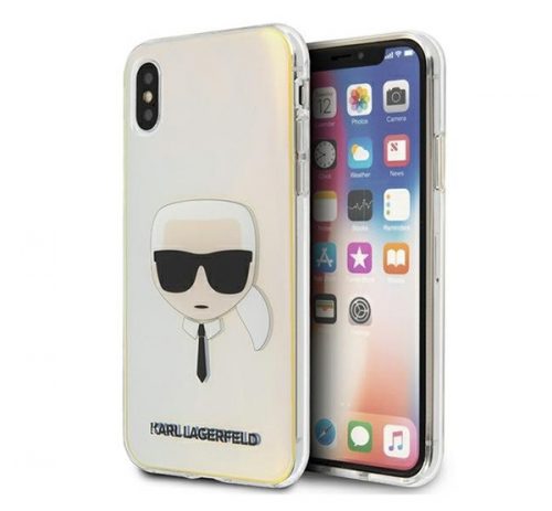 Karl Lagerfeld Head hátlap tok Apple iPhone 12 Pro Max, irizáló