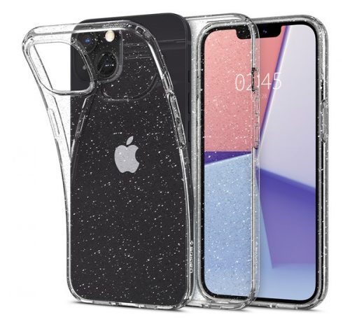 Spigen Liquid Crystal Glitter Apple iPhone 13 tok, Crystal Quartz, átlátszó