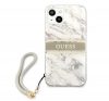 Guess TPU Marble Stripe Apple iPhone 13 hátlap tok, szürke