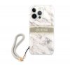 Guess TPU Marble Stripe Apple iPhone 13 Pro Max hátlap tok, szürke