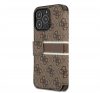 Guess PU 4G Printed Stripe Apple iPhone 13 Pro flip tok, barna