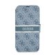 Guess PU 4G Printed Stripe Apple iPhone 13 flip tok, kék