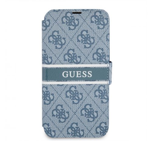 Guess PU 4G Printed Stripe Apple iPhone 13 mini flip tok, kék