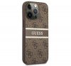 Guess PU 4G Printed Stripe Apple iPhone 13 Pro hátlap tok, barna