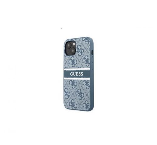 Guess PU 4G Printed Stripe Apple iPhone 13 hátlap tok, kék