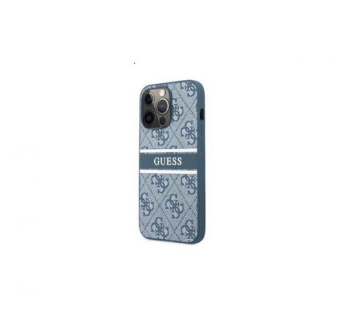 Guess PU 4G Printed Stripe Apple iPhone 13 Pro Max hátlap tok, kék