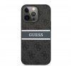 Guess PU 4G Printed Stripe Apple iPhone 13 Pro Max hátlap tok, szürke