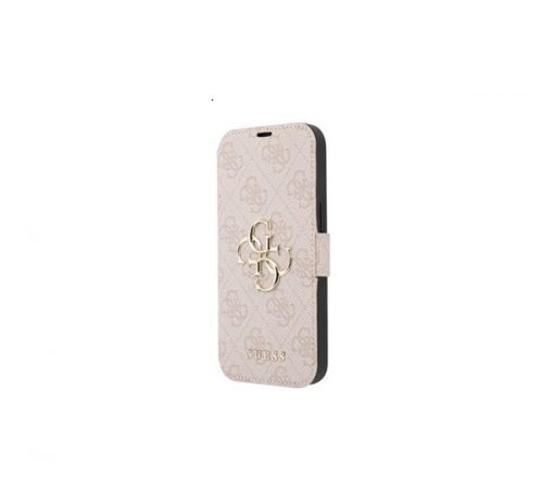 Guess PU 4G Metal Logo Apple iPhone 13 flip tok, rózsaszín